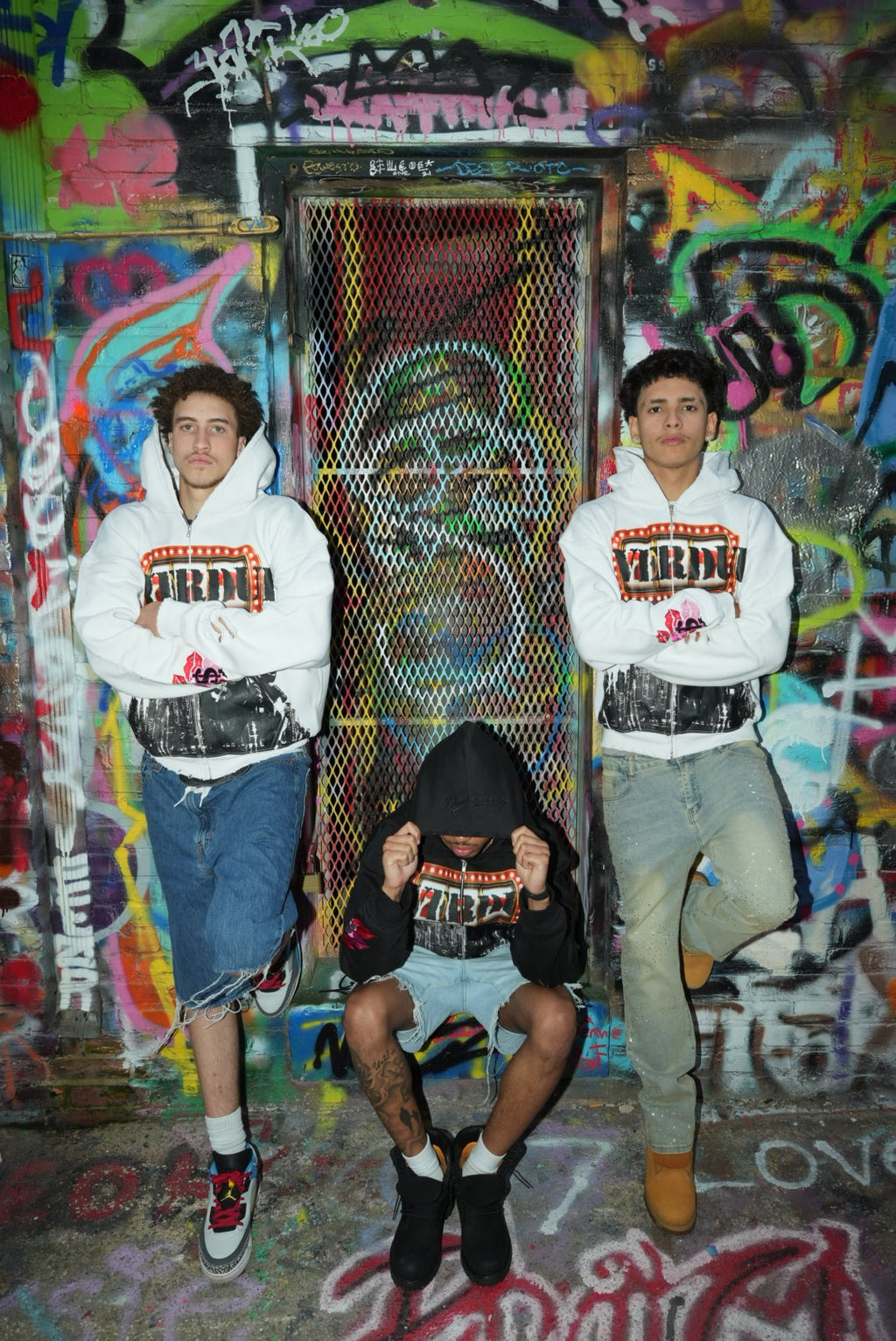 OVERDUE Zip-Up Hoodie (White)⁠