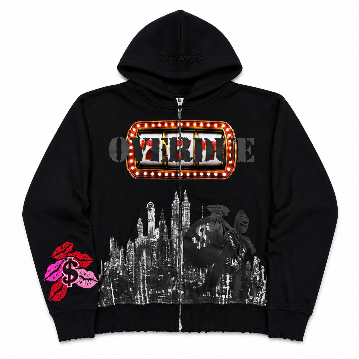 OVERDUE Full-Zip Hoodie (Black)